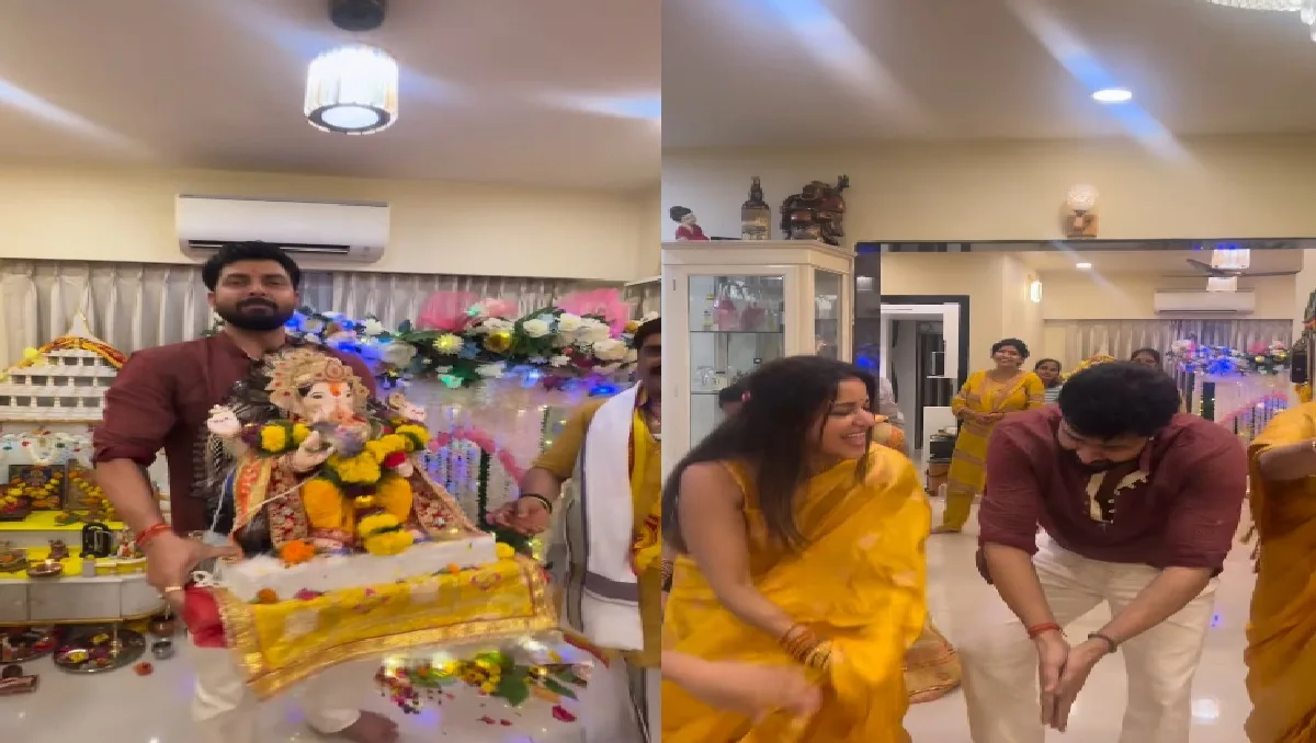 Monalisa gave farewell to Ganpati Bappa, dancing and immersed with full enthusiasm
