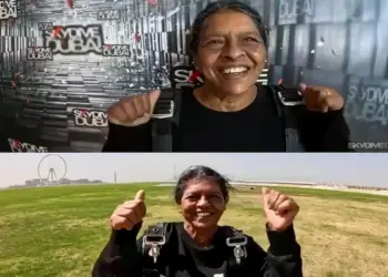 70 -year -old grandmother of Kerala made headlines by skydiving in Dubai