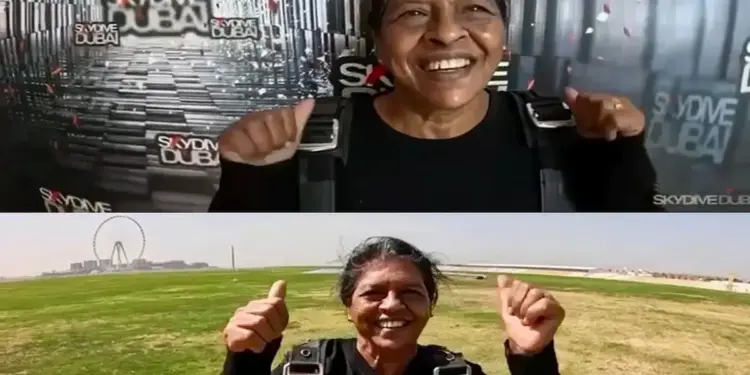 70 -year -old grandmother of Kerala made headlines by skydiving in Dubai