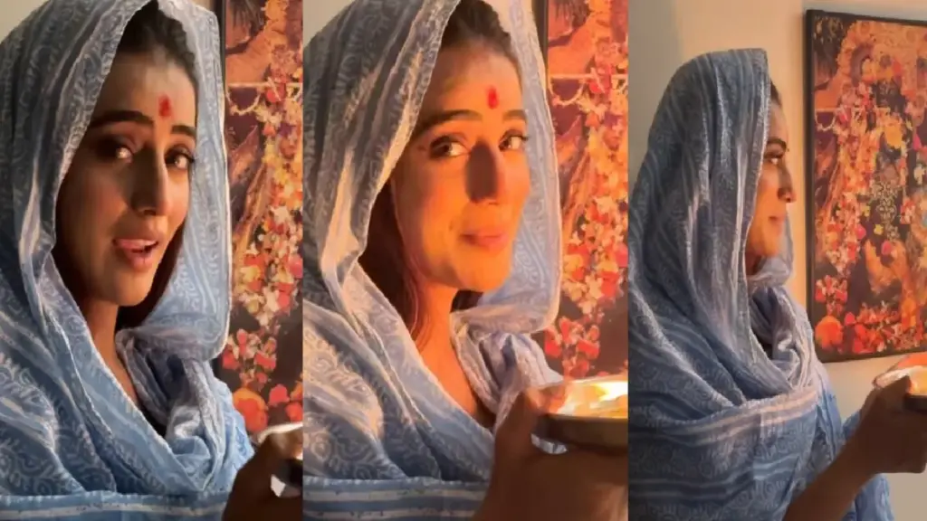 Akshara Singh was seen performing Aarti of Maa Durga, actress shared Navratri special video