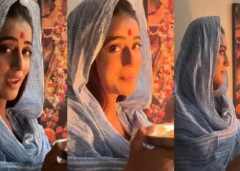 Akshara Singh was seen performing Aarti of Maa Durga, actress shared Navratri special video