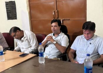 Bahrod subdivision officer Ramkishore Meena heard problems of villagers in Gram Panchayat hill