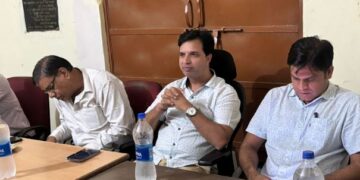 Bahrod subdivision officer Ramkishore Meena heard problems of villagers in Gram Panchayat hill