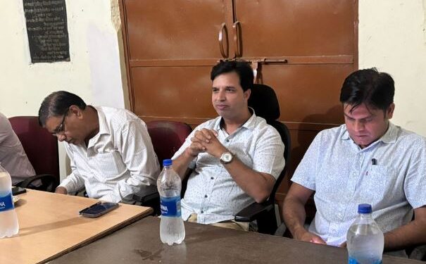 Bahrod subdivision officer Ramkishore Meena heard problems of villagers in Gram Panchayat hill
