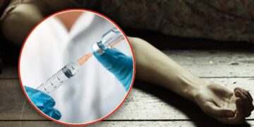By injection, the doctor fainted the girlf