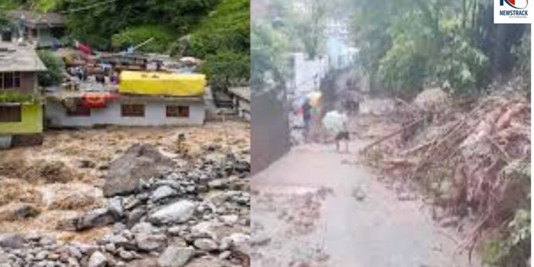 Cloudburst News | Himachal Landslide News | Bilaspur Clodburst | Himachal Pradesh Weather | Weather Alert | Nature havoc in Himachal Pradesh, clouds in Bilaspur, vehicles buried in debris, huge losses to homes. News Track in Hindi