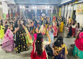 Dandiya Festival at Explore Academy School, Steps on Bhakti songs