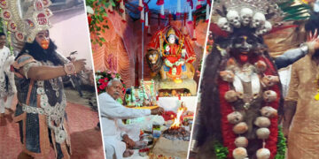 Hasanpura: In the mother Bhagwati Jagran, devotees, Jhankis fascinated the hymns of Raj, Hemant, Prabha Verma overnight