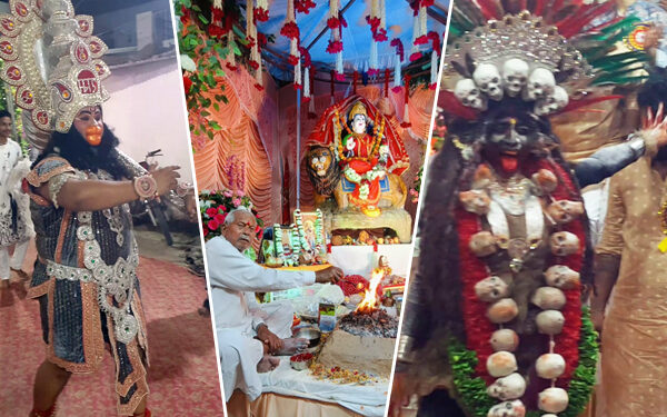 Hasanpura: In the mother Bhagwati Jagran, devotees, Jhankis fascinated the hymns of Raj, Hemant, Prabha Verma overnight