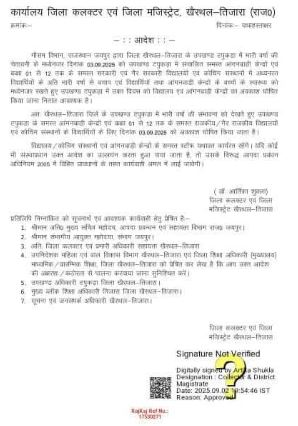 Heavy rain warns in Tapukda: All schools and Anganwadi centers closed on 3 September