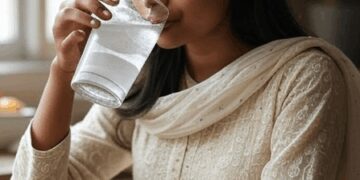 In the morning, a pinch of baking soda water will give relief from stomach to skin problems