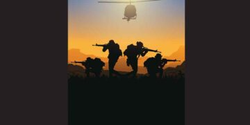 India - Pakistan War showing Hindi film