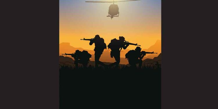 India - Pakistan War showing Hindi film