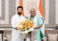 Jayant Chaudhary and Chirag Paswan meet Vice President Radhakrishnan