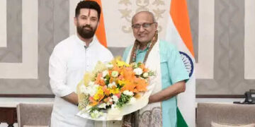 Jayant Chaudhary and Chirag Paswan meet Vice President Radhakrishnan