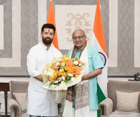 Jayant Chaudhary and Chirag Paswan meet Vice President Radhakrishnan