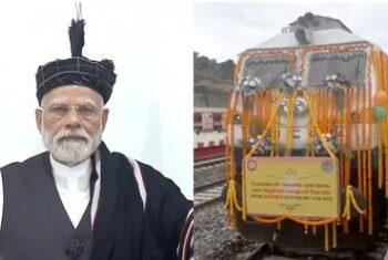 Modi inaugurated the first railway line of Mizoram, flagged off the state's first Rajdhani Express