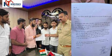 NSUI Files Complaint | BJP | Congress | Threat to Rahul Gandhi | BJP speakesperson Pintu Mahadev | BJP spokesperson said Rahul Gandhi will be shot in the chest, NSUI gave Tahrir at Hazratganj police station. News Track in Hindi