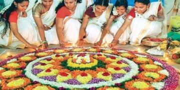 Onam is celebrated with colorful rangoli, delicious food and tradition in Kerala