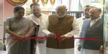 PM Narendra Modi Inaugurated Delhi BJP New Office: BJP is not in power but for service, inaugurating the party office in Delhi, PM Narendra Modi, BJP is in Government not for Power, For Service, said PM Narendra Modes Whailing The Party Office in delhi.