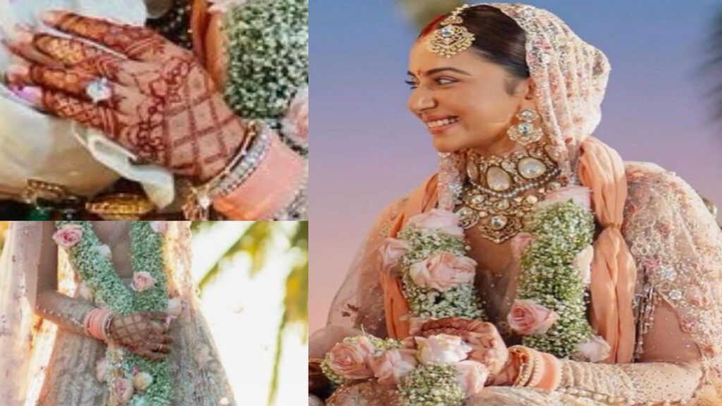 Rakul Preet Bani Dulhani with single diamond ring and Kundan jewelery can take tips for makeup and looks, RAKUL Preet Backcomes Bride With Single Diamond Ring and Kundan Jewelry, Can TAKE TATE TAPS For Makeup and Looks
