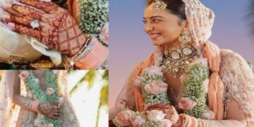 Rakul Preet Bani Dulhani with single diamond ring and Kundan jewelery can take tips for makeup and looks, RAKUL Preet Backcomes Bride With Single Diamond Ring and Kundan Jewelry, Can TAKE TATE TAPS For Makeup and Looks