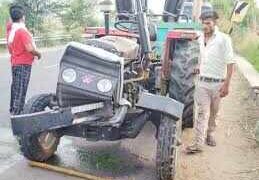 Road accident in Bayana of Bharatpur, see student dies due to tractor trolley collision in video