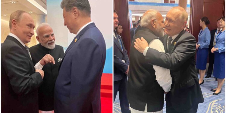 SCO summit meeting in China: friendly conversation between Modi, Putin and Jinping