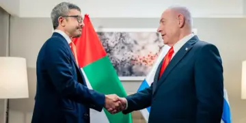 UAE Foreign Minister Abdullah bin Zayed Al Nahyan in New York met Israeli Prime Minister Benjamin Netanyahu, appealed to end the ongoing bloody war in Gaza immediately