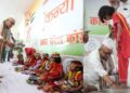 UP Congress | Rahul Gandhi | Ajay Rai | Threat to Rahul Gandhi | Kanya Pujan Pujan in Up Congress | Worshiping nine Durga form of girls in UP Congress office, Ajay Rai in threat to Rahul Gandhi ... News Track in Hindi