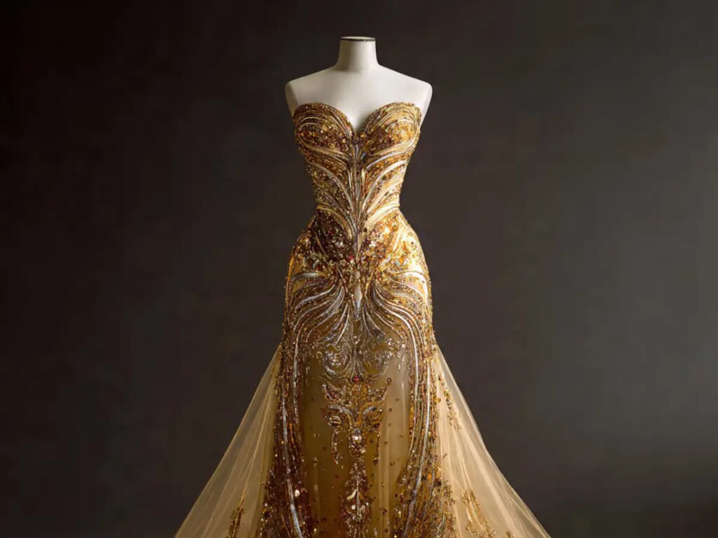 '10 kg gold and 150 carat diamonds...' This is the world's most expensive wedding dress, knowing the price the ground will slip from under your feet