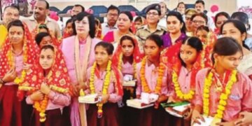 More than 5 lakh daughters were worshiped on Ashtami, more than 1,500 girls associated with Chief Minister Kanya Sumangla Yojana