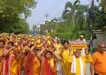 Lucknow News: 8 day Shiva Mahapuran Katha started with Kalash Yatra