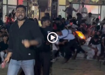 A string of burning firecrackers was thrown at a person making a reel, after watching the viral video people said - 'Is he a human being or a beast'