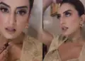 Akshara Singh falls in a beige lehenga, fans fell on seeing the actress