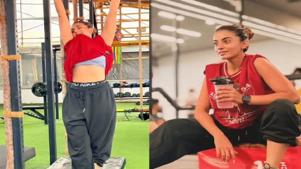 Akshara Singh shared gym pictures, in the latest post the actress was seen sweating during workout.