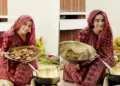 Akshara Singh shared photos while offering ardhya to Sun God, posed with Thekua