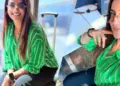 Akshara Singh stunned the airport with her style, the actress' slayer look in green shirt went viral