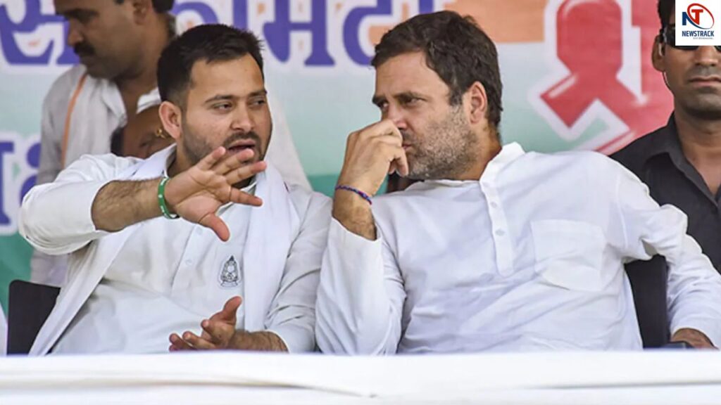 Bihar Elections 2025: Rahul Gandhi and Tejashwi Yadav Muzaffarpur Rally | Bihar Election 2025: Rahul-Tejashwi's 'Halla Bol', said in Muzaffarpur rally: Nitish's remote is in the hands of BJP, Modi does drama... News Track in Hindi