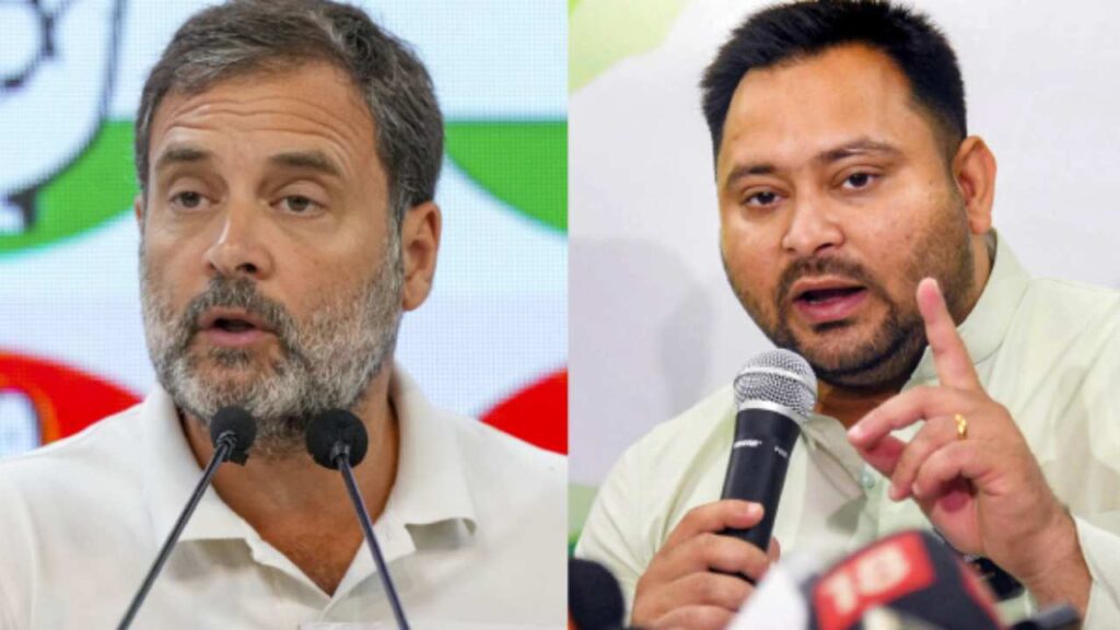 Bihar Mahagathbandhan Seat Sharing Crisis: Tejashwi Yadav Stands Firm, Rahul Gandhi Issues Directive | Revolt in the Grand Alliance! Tejashwi fired on seat sharing, returned to Patna without meeting Rahul-Kharge. News Track in Hindi