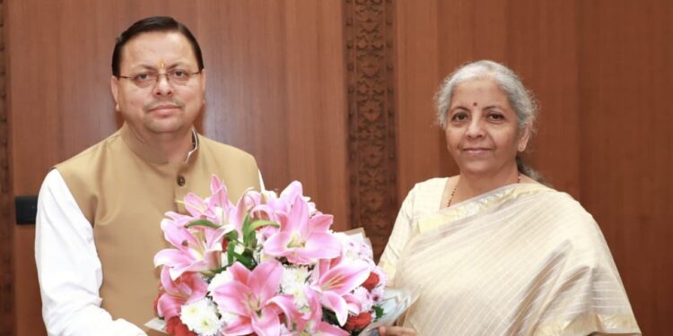 CM Pushkar Singh Dhami meets Finance Minister Nirmala Sitharaman discusses key projects for state. Chief Minister Pushkar Singh Dhami discussed the development of Uttarakhand with Finance Minister Nirmala Sitharaman. News Track in Hindi