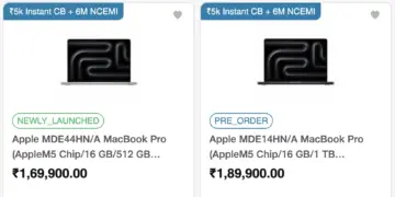 Cashback and Instant Discount offer on M5 MacBook Pro. Reliance Digital has set up a sale.