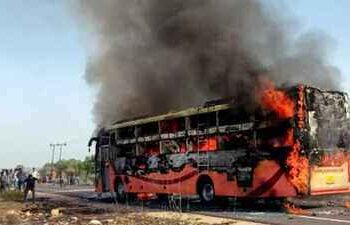 Child injured in Jaisalmer bus accident dies, death toll reaches 21, 4 on ventilator