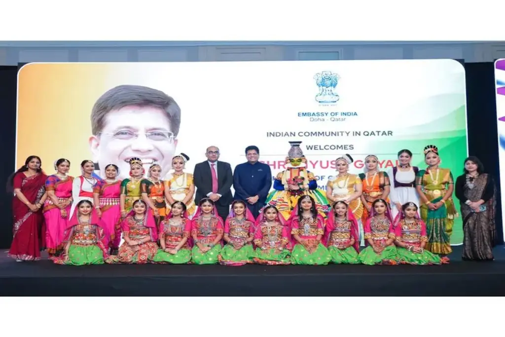 Commerce and Industry Minister Piyush Goyal arrived in Doha to co-head the meeting of the Indo-Kartar Joint Commission