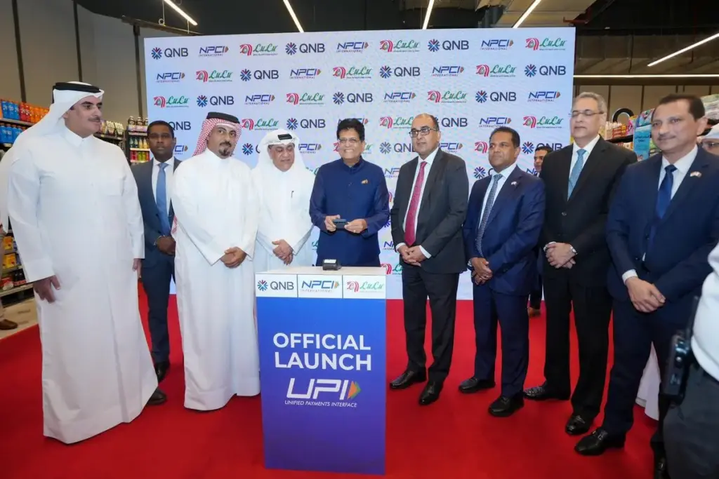 Commerce and Industry Minister Piyush Goyal launched UPI in Lulu Hypermarket in Doha
