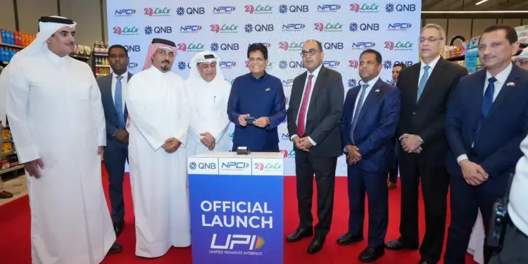 Commerce and Industry Minister Piyush Goyal launched UPI in Lulu Hypermarket in Doha
