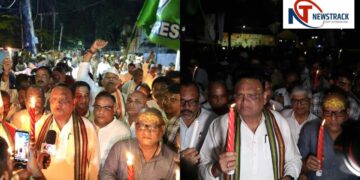 Congress | Hariom Valmiki Murder | Congress Protest Lucknow | Congress Organized Candlelight March | Congress took out the candle march in Lucknow in protest against the murder of Hariom Valmiki, give justice to Dalits ... News Track in Hindi
