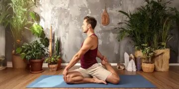 Do 'Bhardwajasana' for physical and mental balance.