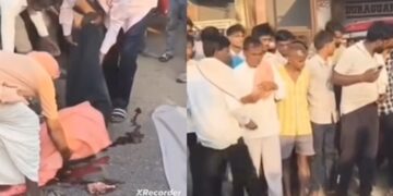 E-rickshaw overturns after colliding with jeep, driver dies tragically