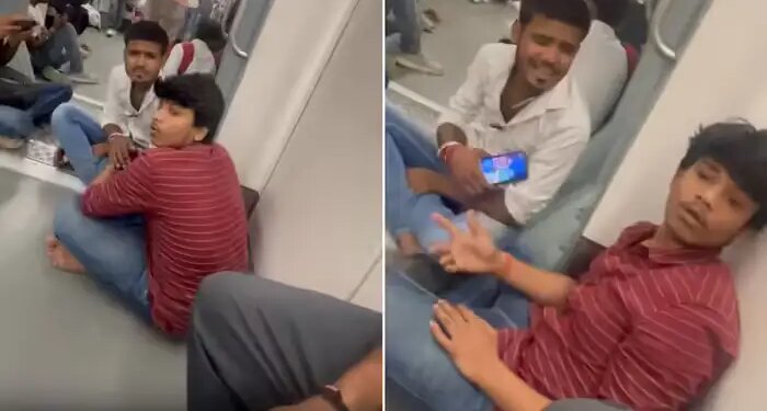 'Go make a video...' Two boys were playing Ludo sitting on the floor of the metro, when the passenger interrupted, they started showing arrogance